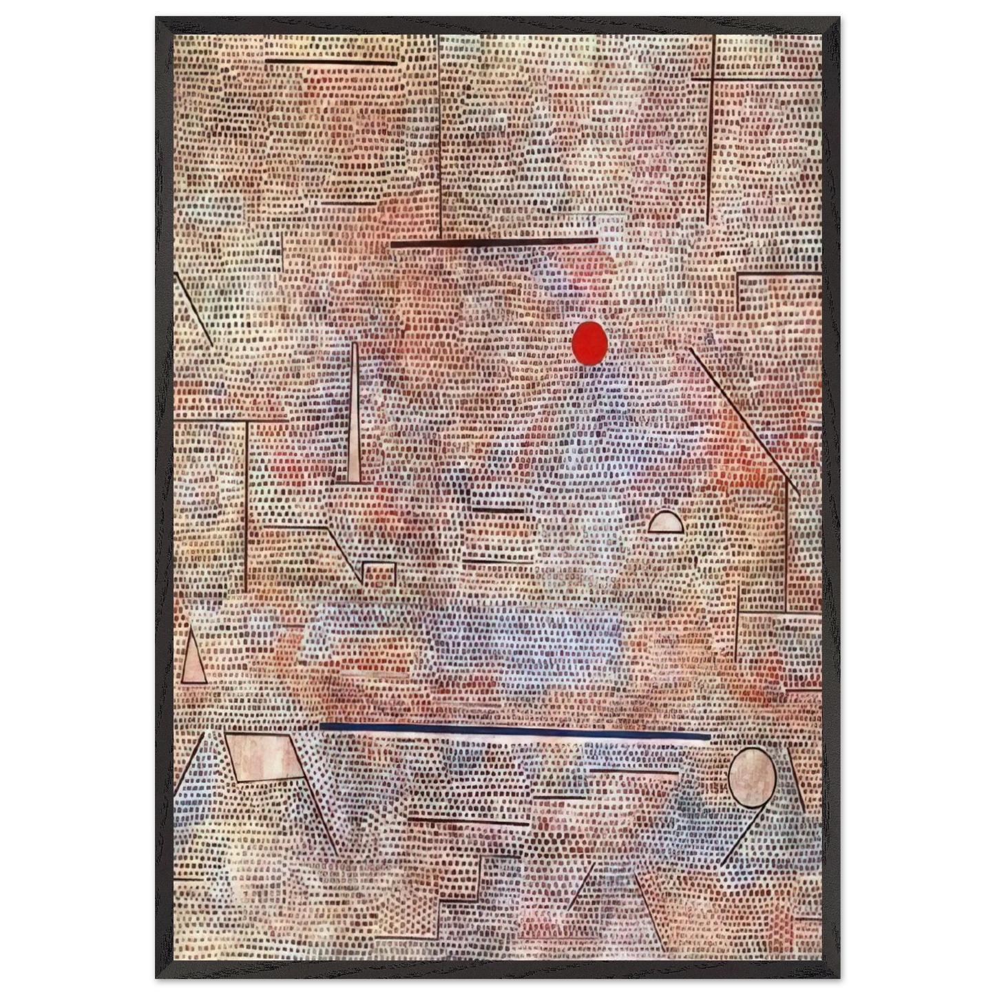 CACODEMONIC 1916 - Paul Klee 70x100 cm / 28x40 inches Framed Art Print – Black Wooden Frame