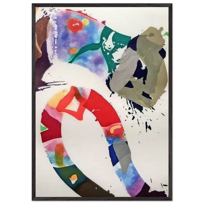Untitled SFE 092 - Sam Francis 70x100 cm / 28x40 inches Framed Art Print – Black Wooden Frame