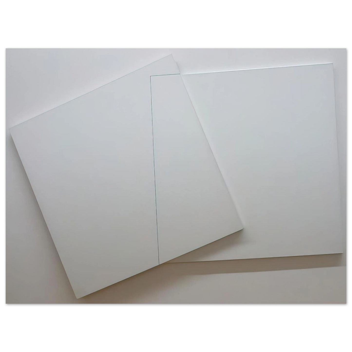 Francois Morellet - Supersition et transparence, Carré derrière 0-90 degrees, carré devant 20 – 110 degrees - Minimalism 75x100 cm / 30x40inches Fine Art Poster