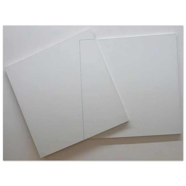 Francois Morellet - Supersition et transparence, Carré derrière 0-90 degrees, carré devant 20 – 110 degrees - Minimalism 75x100 cm / 30x40inches Fine Art Poster