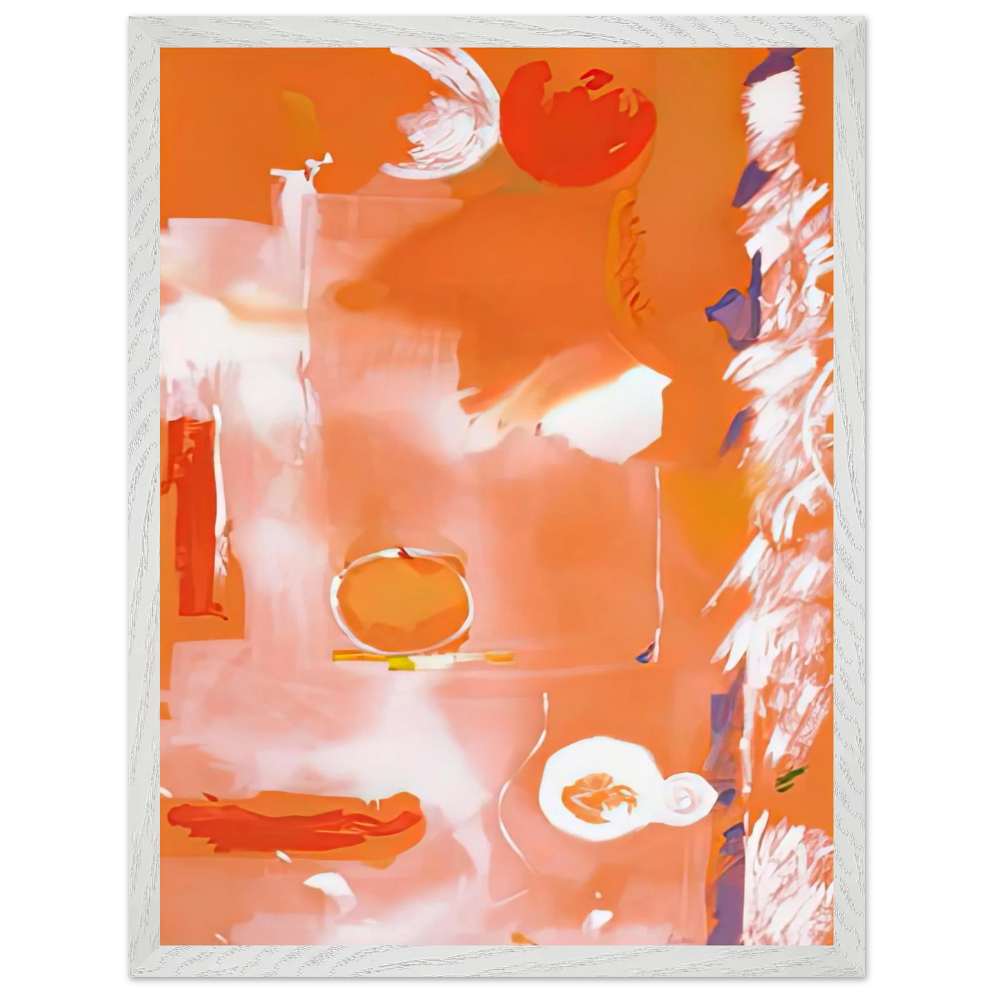 Helen Frankenthaler - Seeing the Moon on a Hot Summer Day, 1987- Wall Art - 60x80 cm / 24x32 inches - Premium Wooden Framed Poster With Fine Art Paper-canvas - Wood frame