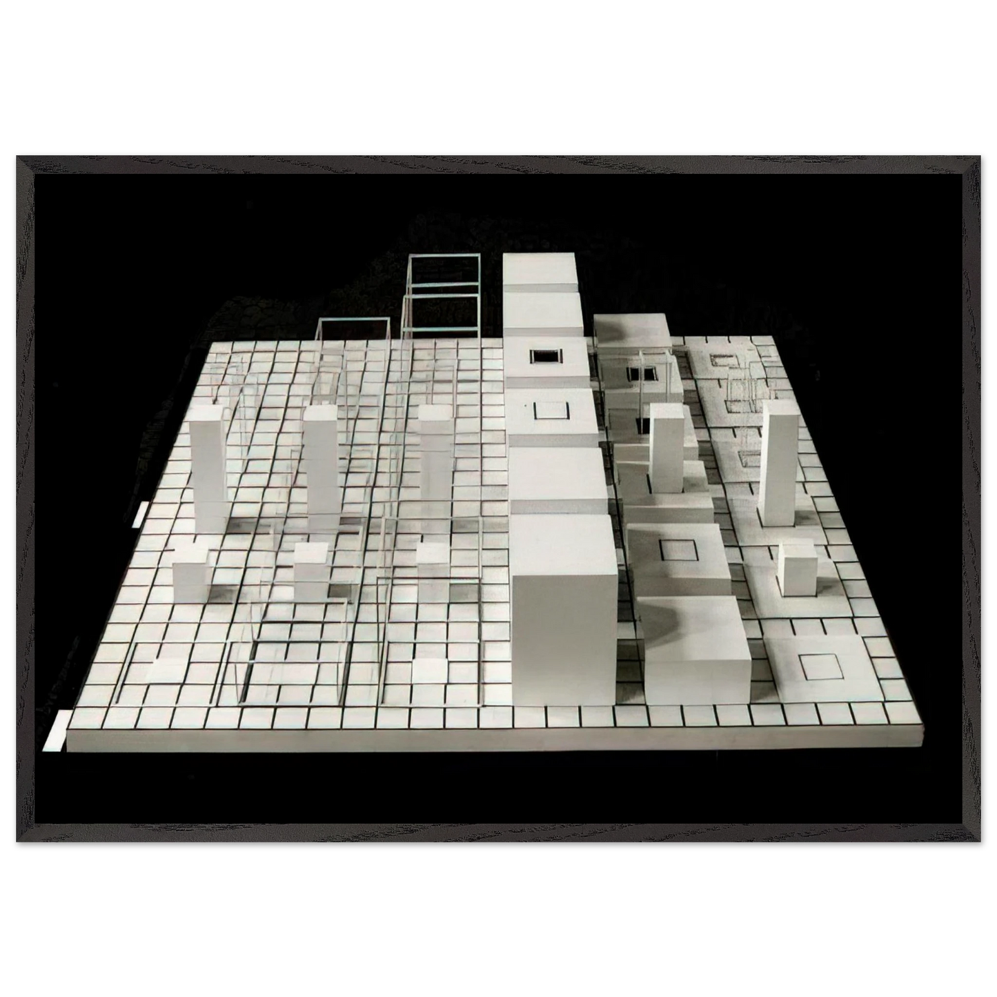 Serial Project 1 ABCD - Sol LeWitt 70x100 cm / 28x40 inches Framed Art Print – Black Wooden Frame