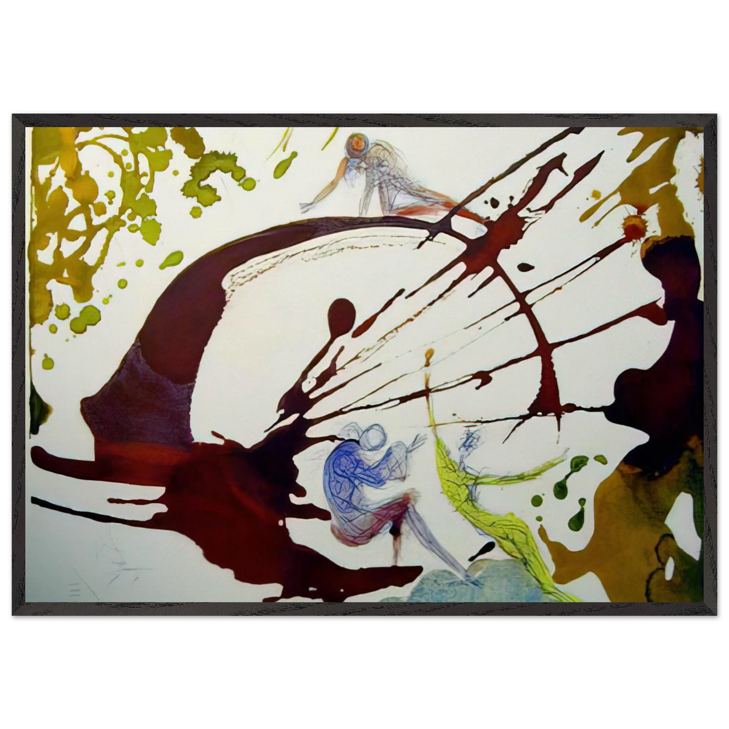 IN PRINCIPIODEUS CREAVIT 1964 - Salvador Dali 70x100 cm / 28x40 inches Framed Art Print – Black Wooden Frame