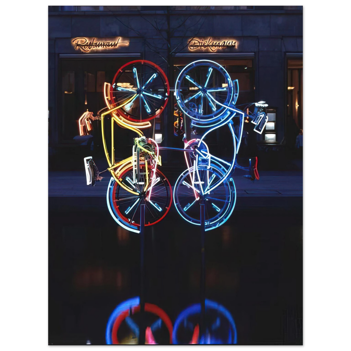 Robert Rauschenberg - RIDING BIKES 1998 75x100 cm / 30x40inches Fine Art Poster
