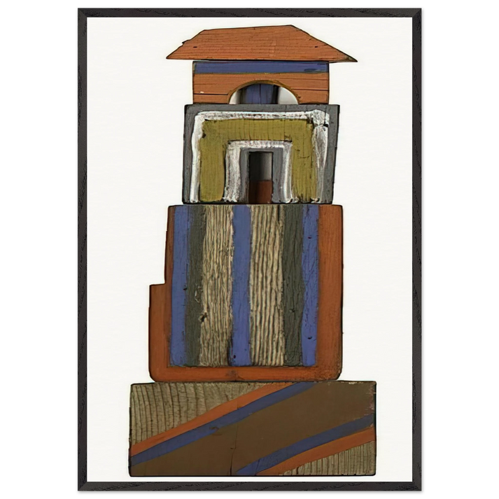 The Tower - 1969 - Betty Parsons 70x100 cm / 28x40 inches Framed Art Print – Black Wooden Frame