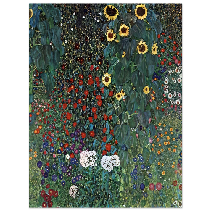 Gustav Klimt - COUNTRY GARDEN WITH SUNFLOWERS 1906 75x100 cm / 30x40inches Fine Art Poster