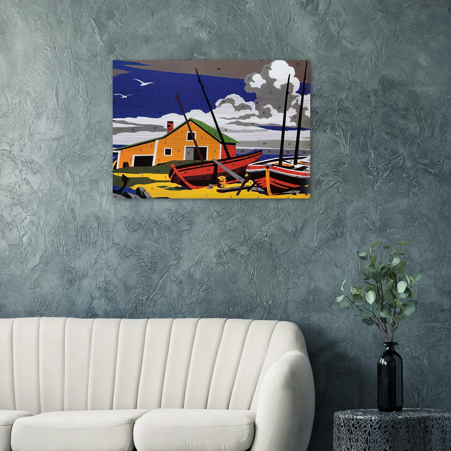 Do It Yourself Seascape - Andy Warhol Brushed Aluminum Print - 70x100 cm / 28x40 inches | Andy Warhol Aluminum Print | Andy Warhol Prints