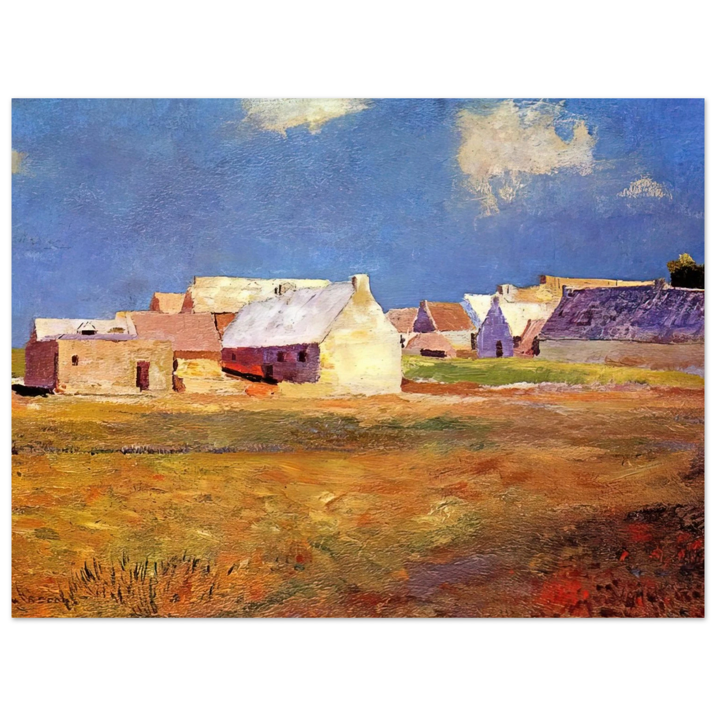 Odilon Redon - BRETON VILLAGE 75x100 cm / 30x40inches Fine Art Poster