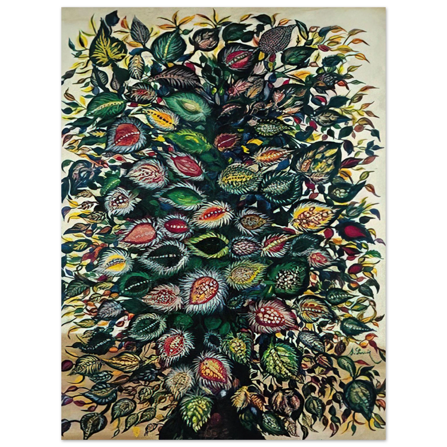 Seraphine Louis - Feuilles - 1929 75x100 cm / 30x40inches Fine Art Poster