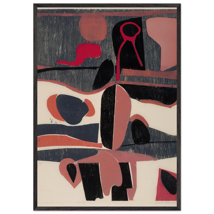 Province by the Sea - 1959 United States - Will Barnet 70x100 cm / 28x40 inches Framed Art Print – Black Wooden Frame