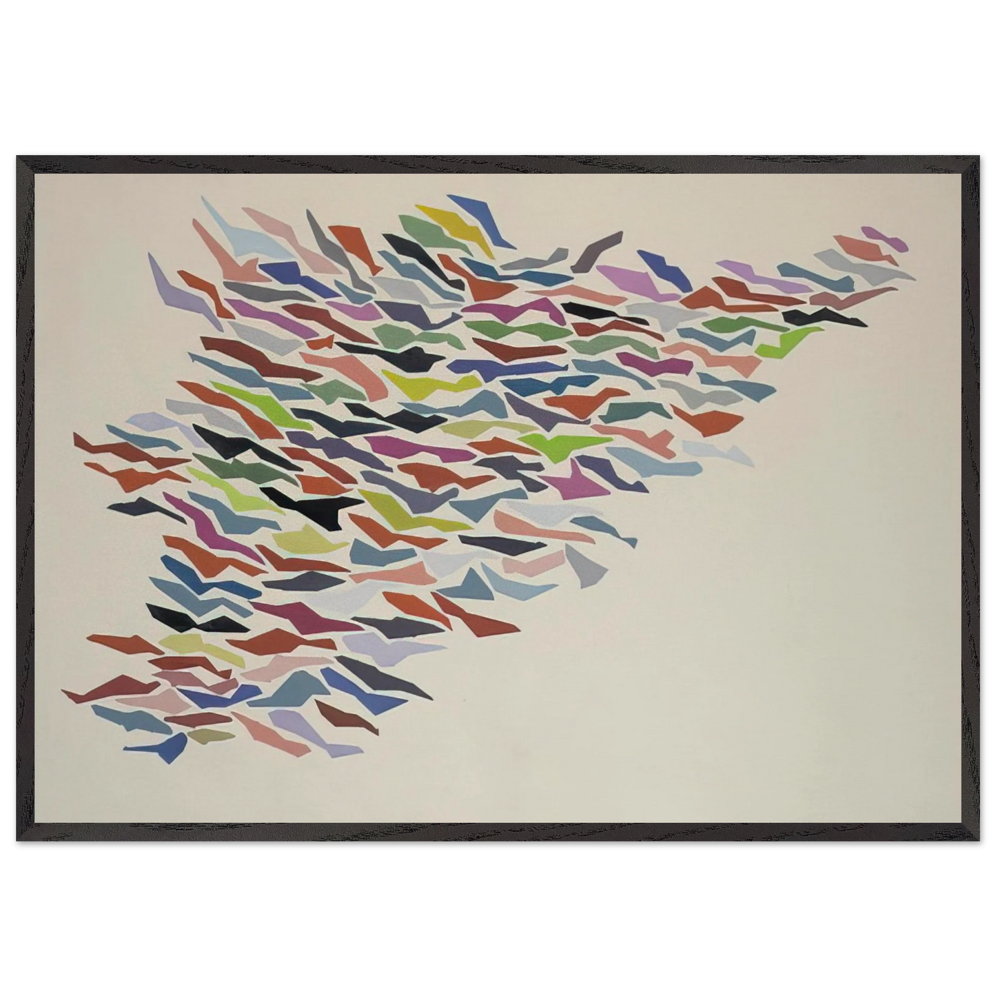 Variables with Color - Post-Painterly Abstraction - Robert Goodnough 70x100 cm / 28x40 inches Framed Art Print – Black Wooden Frame