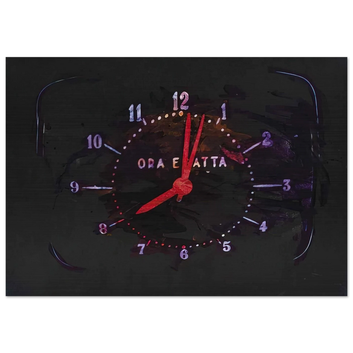 The Exact Time - 1973 - Mario Schifano Brushed Aluminum Print - 70x100 cm / 28x40 inches | Mario Schifano Aluminum Print | Mario Schifano Prints