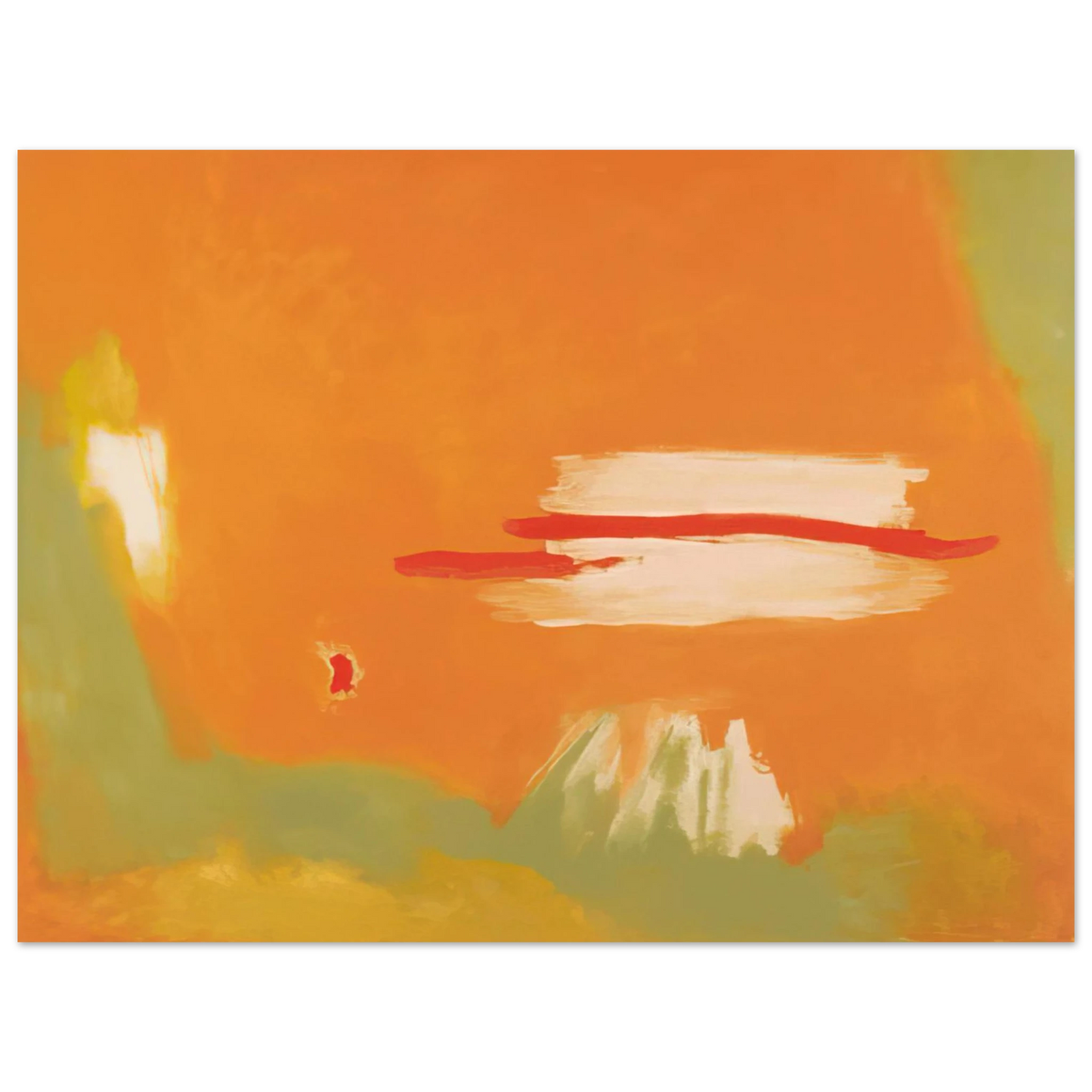 Esteban Vicente - RED ACROSS 1996 75x100 cm / 30x40inches Fine Art Poster