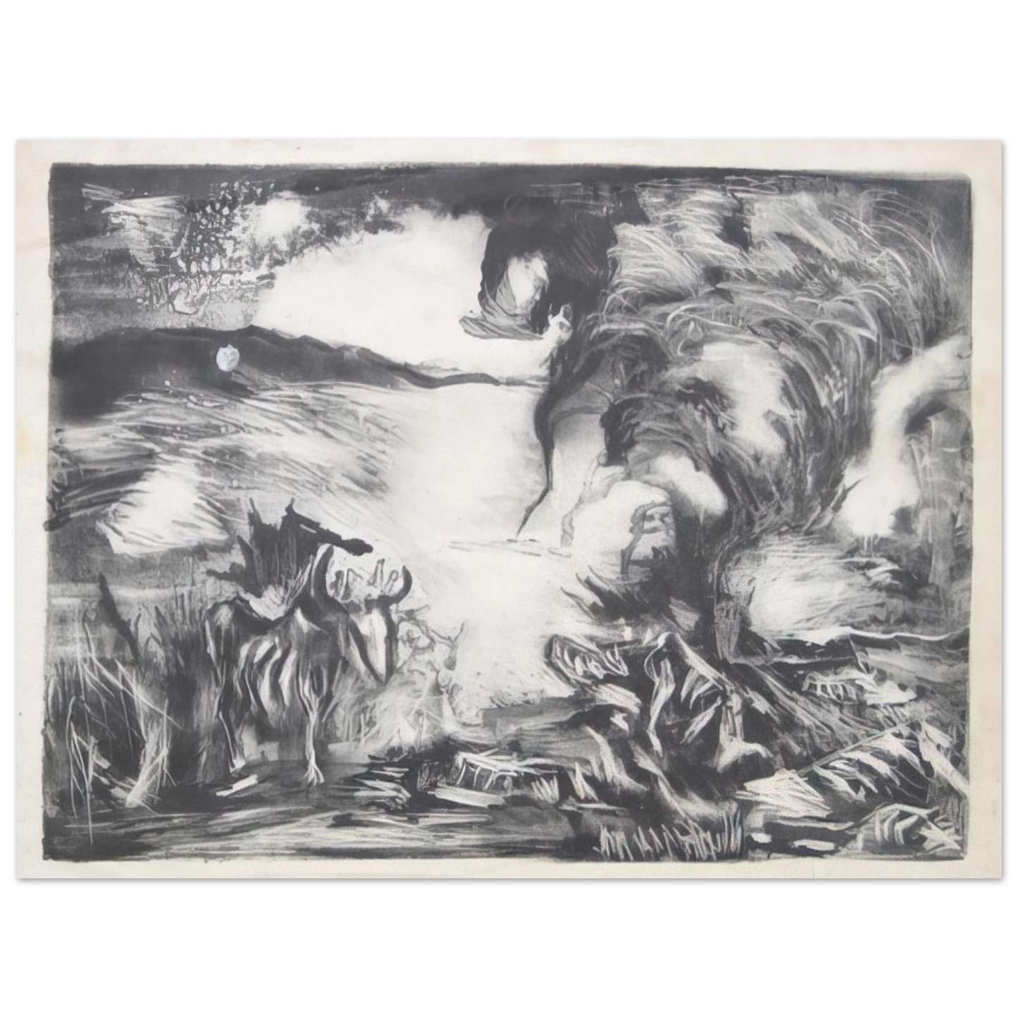 Jackson Pollock - LANDSCAPE WITH STEER 1937 1 75x100 cm / 30x40inches Fine Art Poster