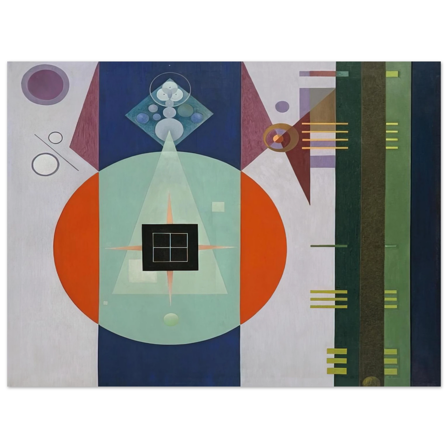 Rudolf Bauer - DARK SQUARE 1938 75x100 cm / 30x40inches Fine Art Poster