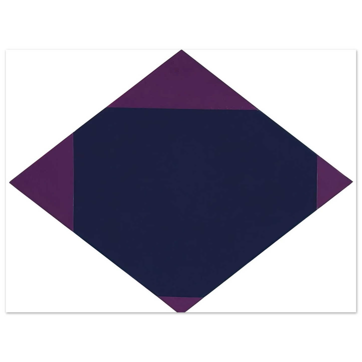 Max Bill - Blau-violettes horizontal-vertikal-quadrat - 1968 75x100 cm / 30x40inches Fine Art Poster