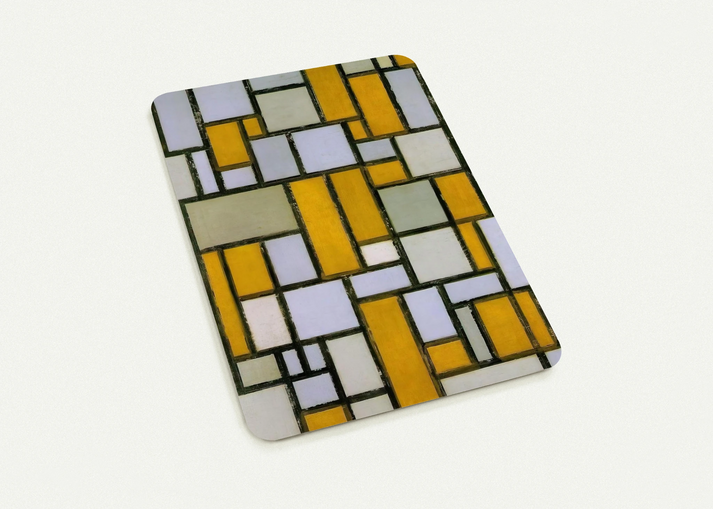 Composition with Gray and Light Brown By Piet Mondrian Pack of 10 Post Cards | Piet Mondrian Post Cards | A6 (10.5 x 14.8 cm) - 4.1 x 5.8 inches