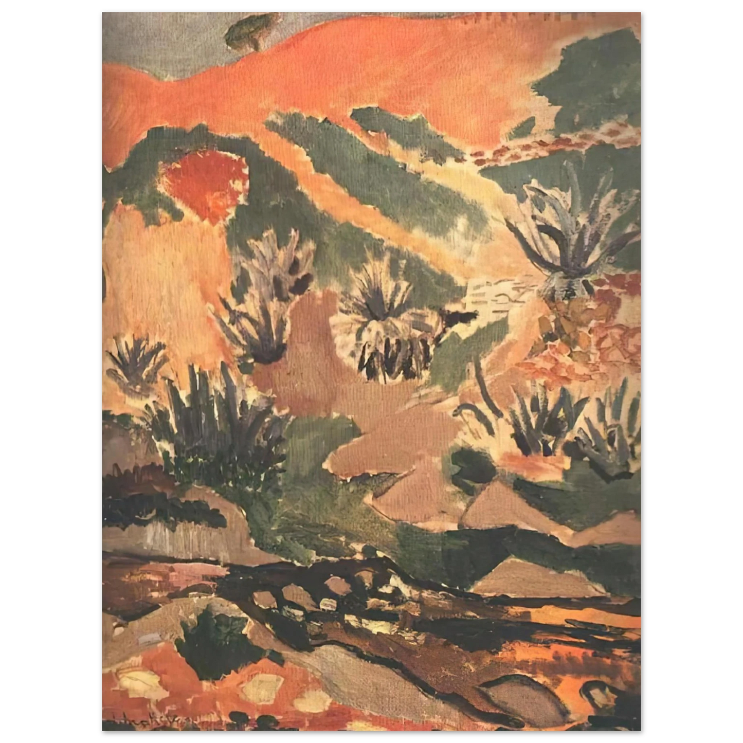 Henri Matisse - LANDSCAPE WITH BROOK BROOK WITH ALOES 1907 75x100 cm / 30x40inches Fine Art Poster