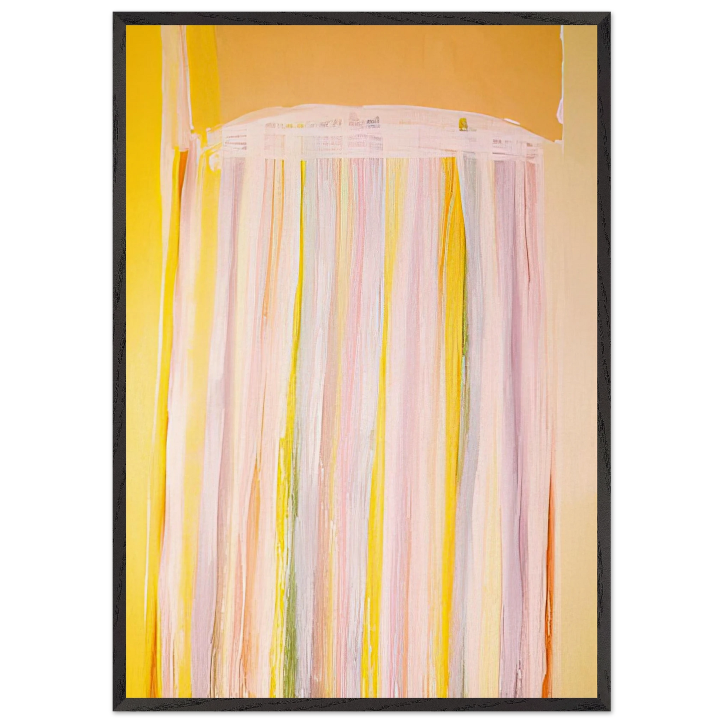 Yellow Prairie - 1972 - Ronnie Landfield 70x100 cm / 28x40 inches Framed Art Print – Black Wooden Frame