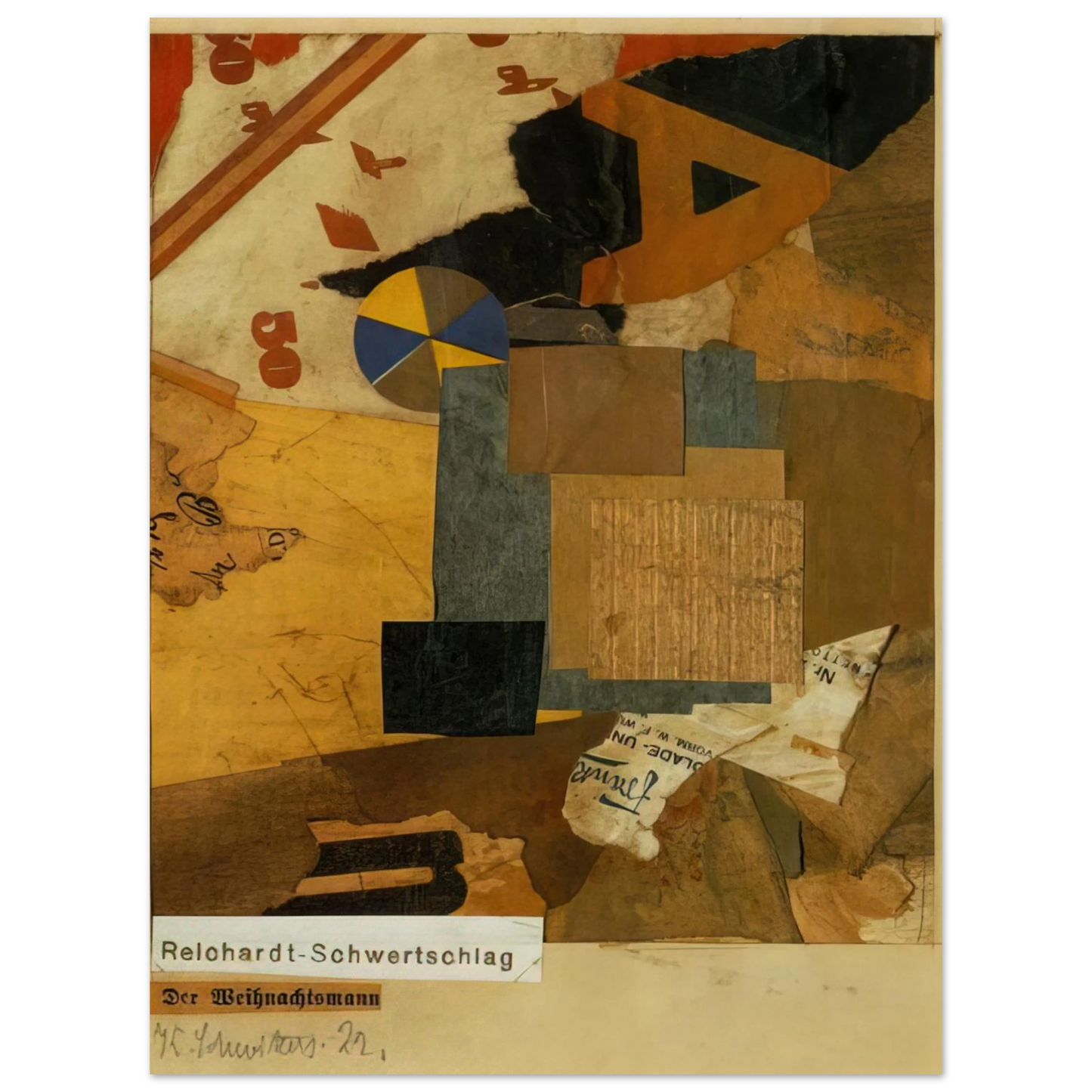 Kurt Schwitters - SANTA CLAUS 1922 75x100 cm / 30x40inches Fine Art Poster
