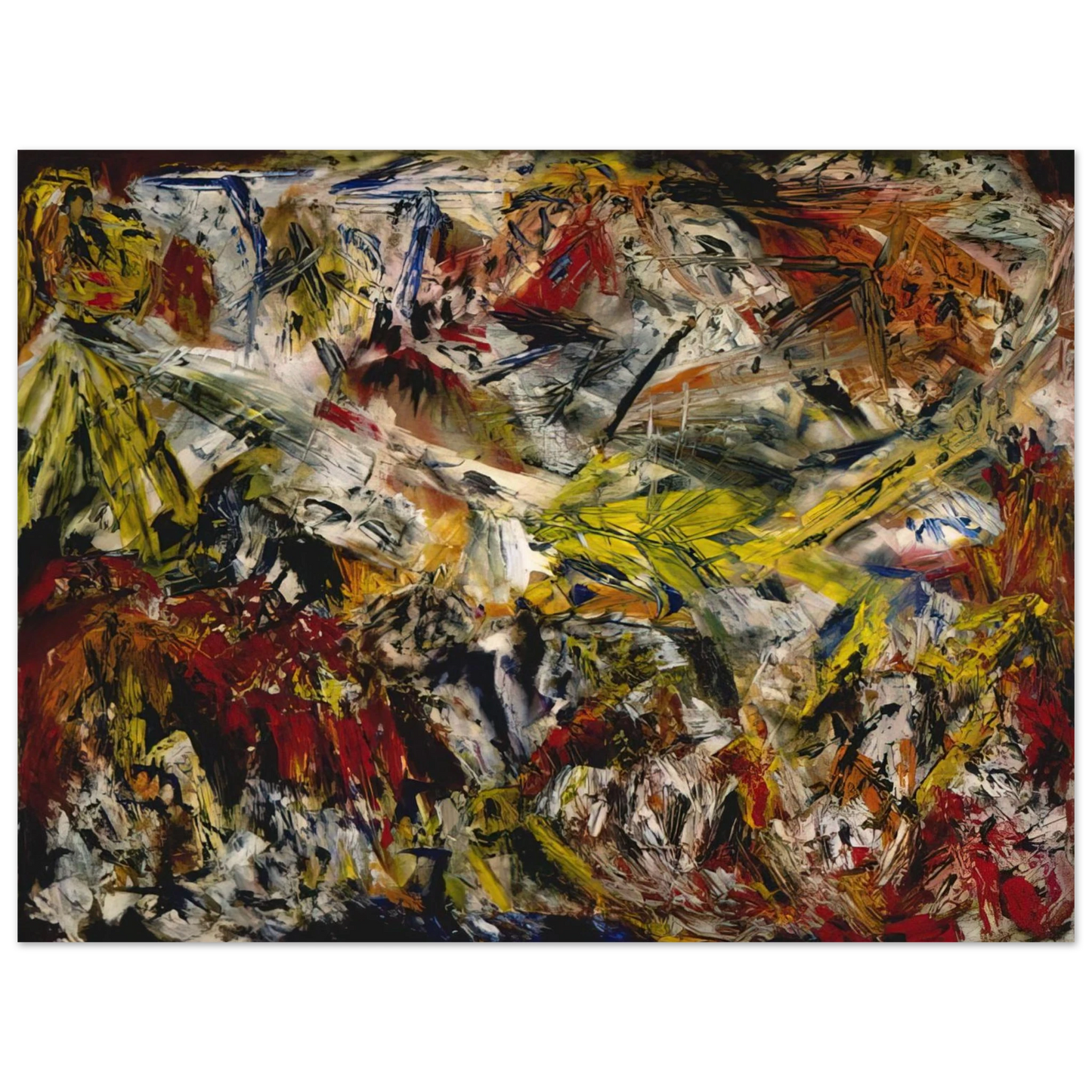Marcel Barbeau - Le tumulte àla machoire crispee 75x100 cm / 30x40inches Fine Art Poster