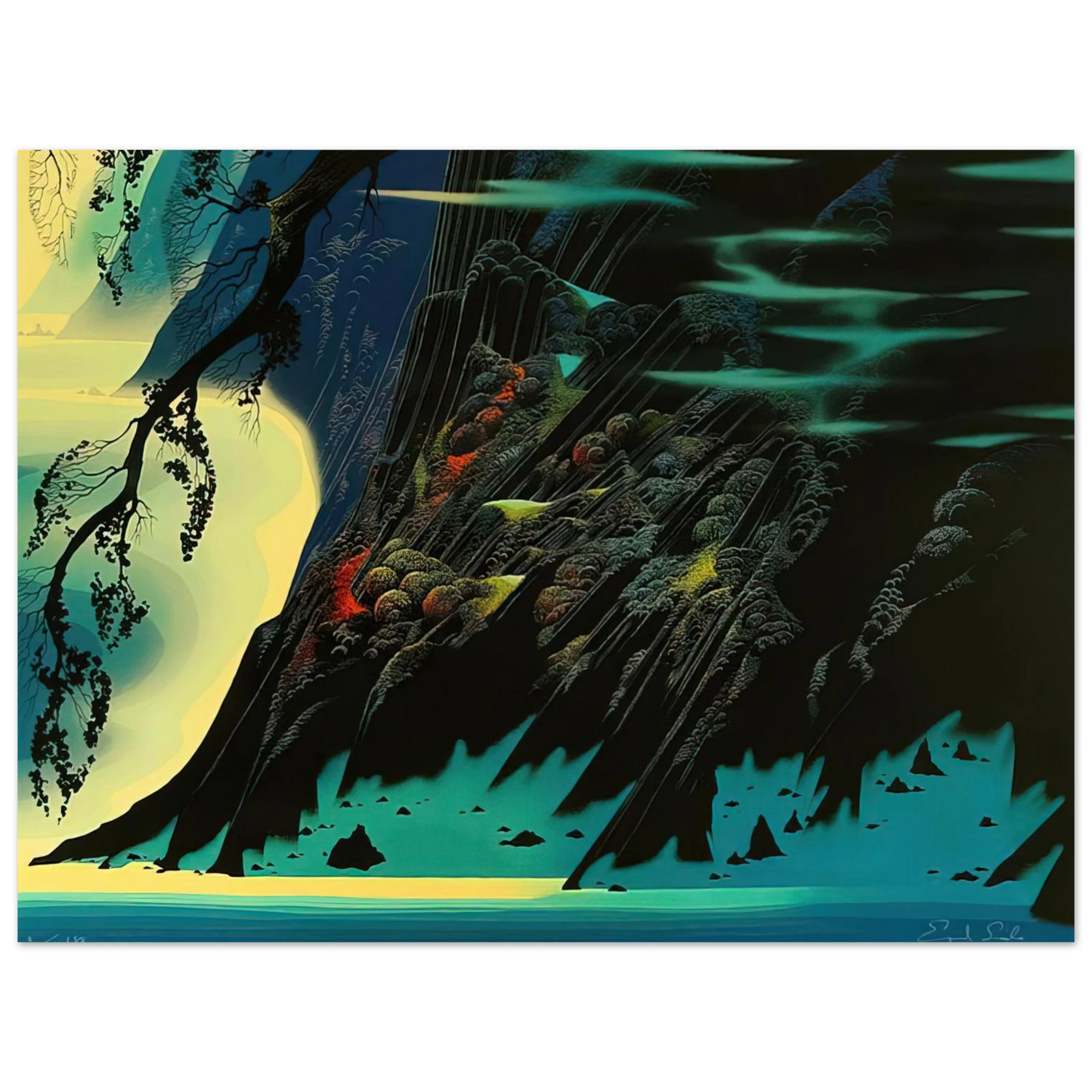 Eyvind Earle - Coastal Magic 75x100 cm / 30x40inches Fine Art Poster