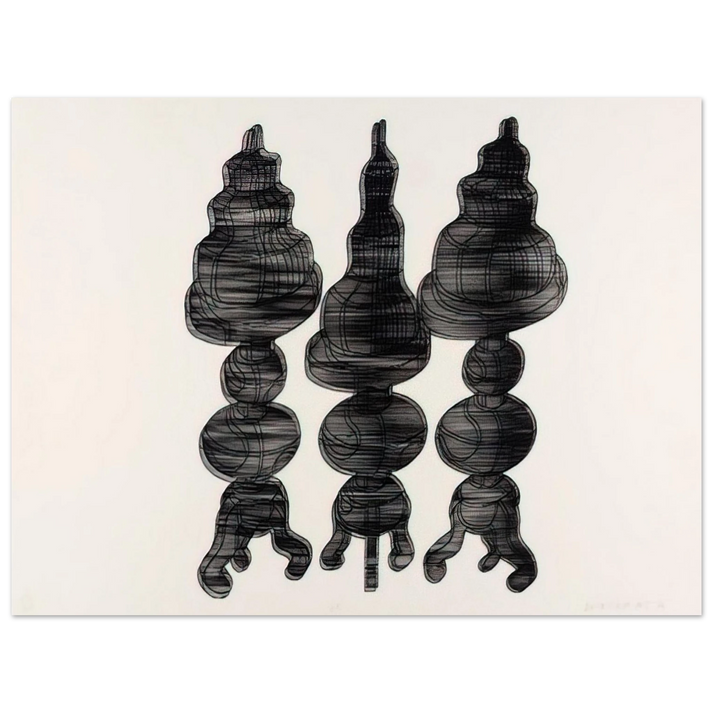 Dieter Roth - 3 Cakes on Swivel Chairs - 1971 75x100 cm / 30x40inches Fine Art Poster