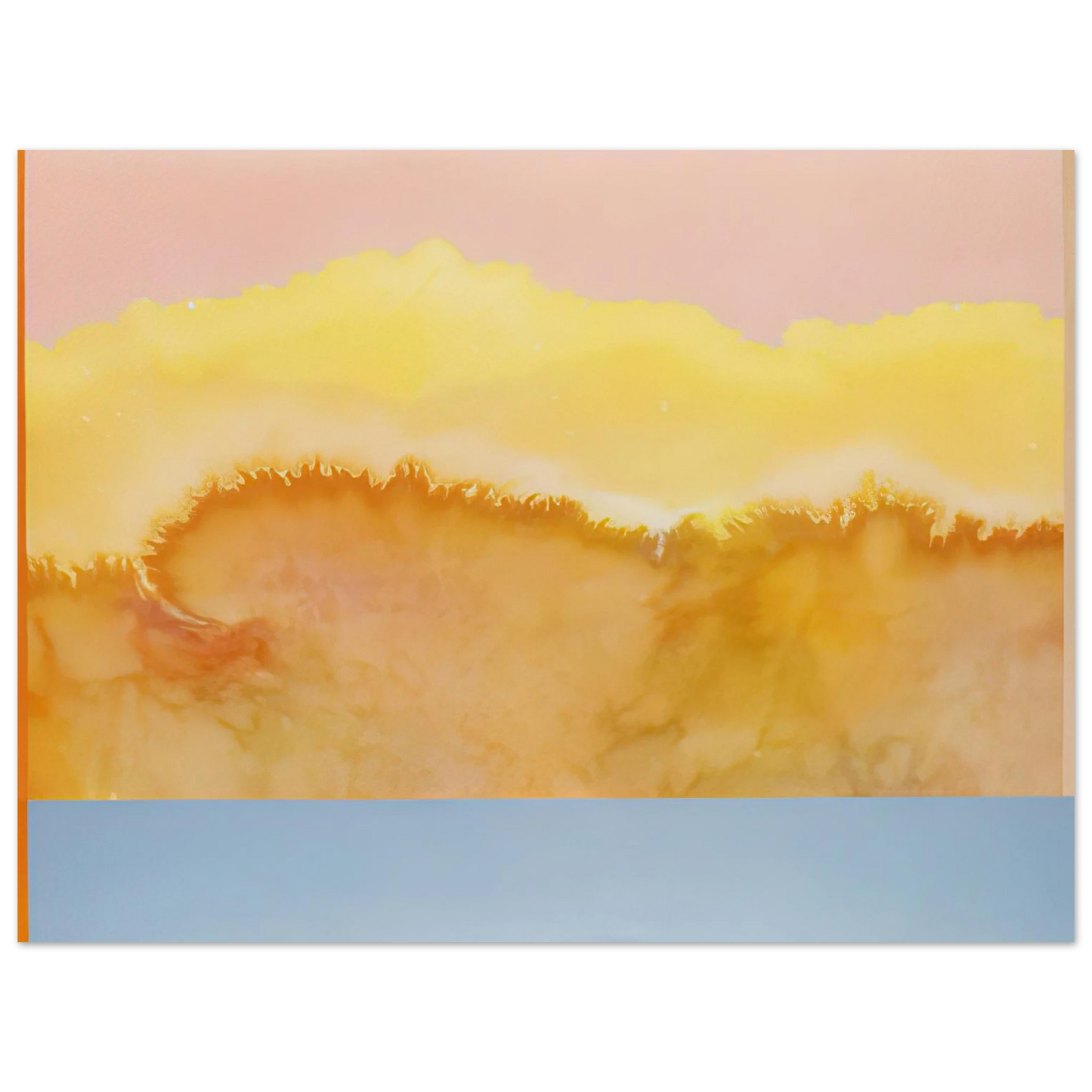 Ronnie Landfield - Turquoise Prairie - 1979 75x100 cm / 30x40inches Fine Art Poster