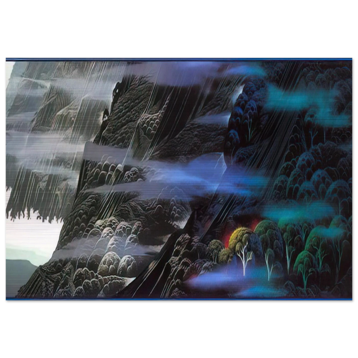 Emerald Coast - Eyvind Earle Brushed Aluminum Print - 70x100 cm / 28x40 inches | Eyvind Earle Aluminum Print | Eyvind Earle Prints