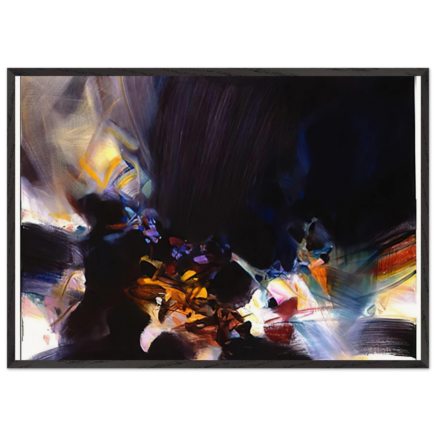 RITUELS 1996 - Chu teh Chun 70x100 cm / 28x40 inches Framed Art Print – Black Wooden Frame