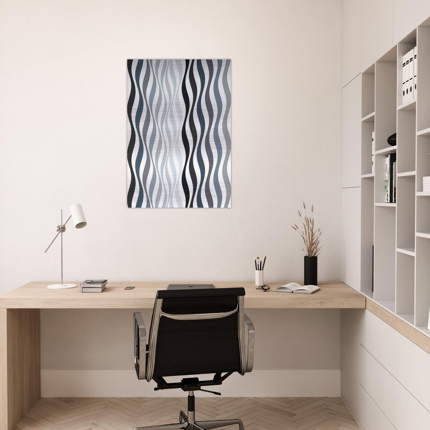 ARREST 2 1965 - Bridget Riley Brushed Aluminum Print - 70x100 cm / 28x40 inches | Bridget Riley Aluminum Print | Bridget Riley Prints