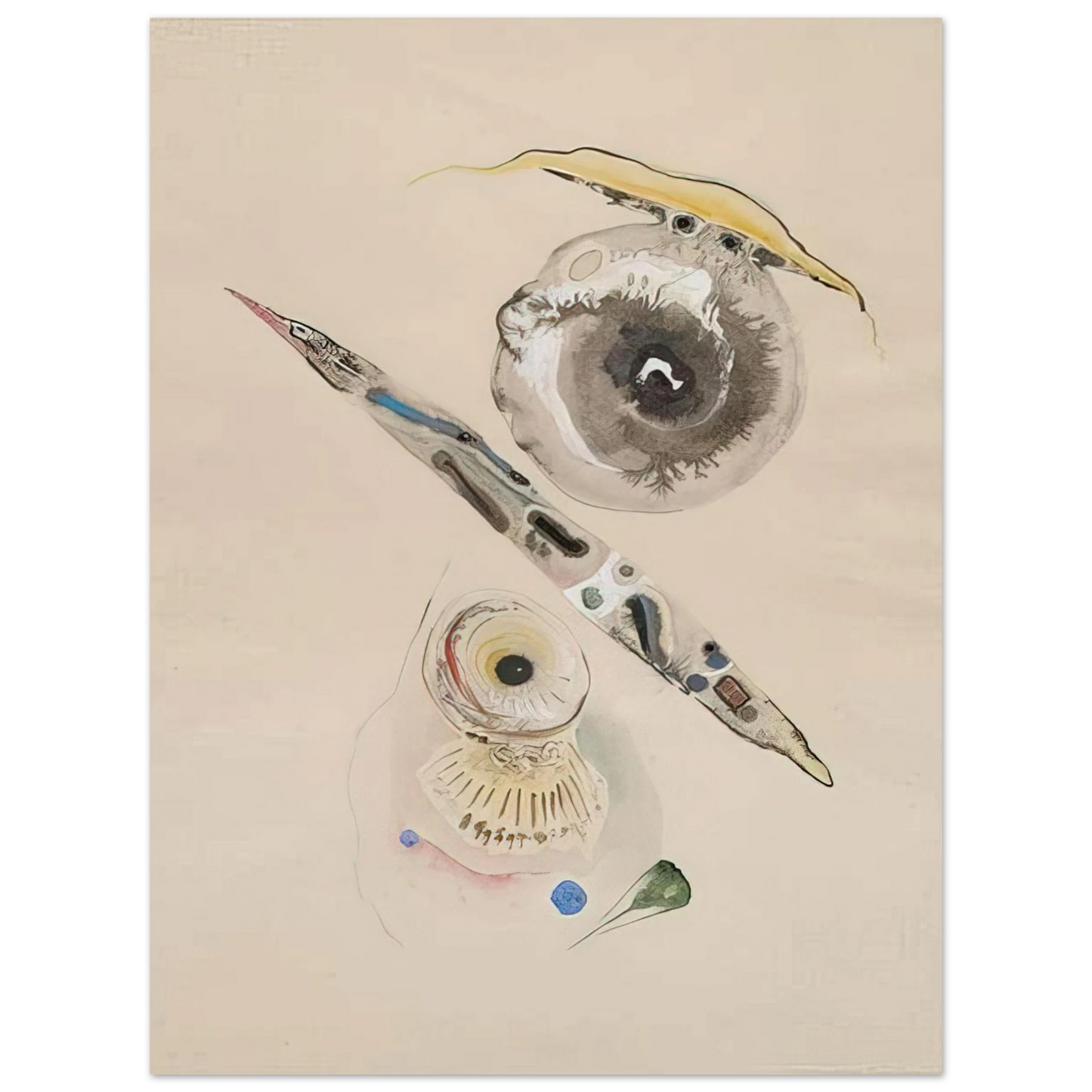 Rudolf Bauer - UNTITLED 75x100 cm / 30x40inches Fine Art Poster