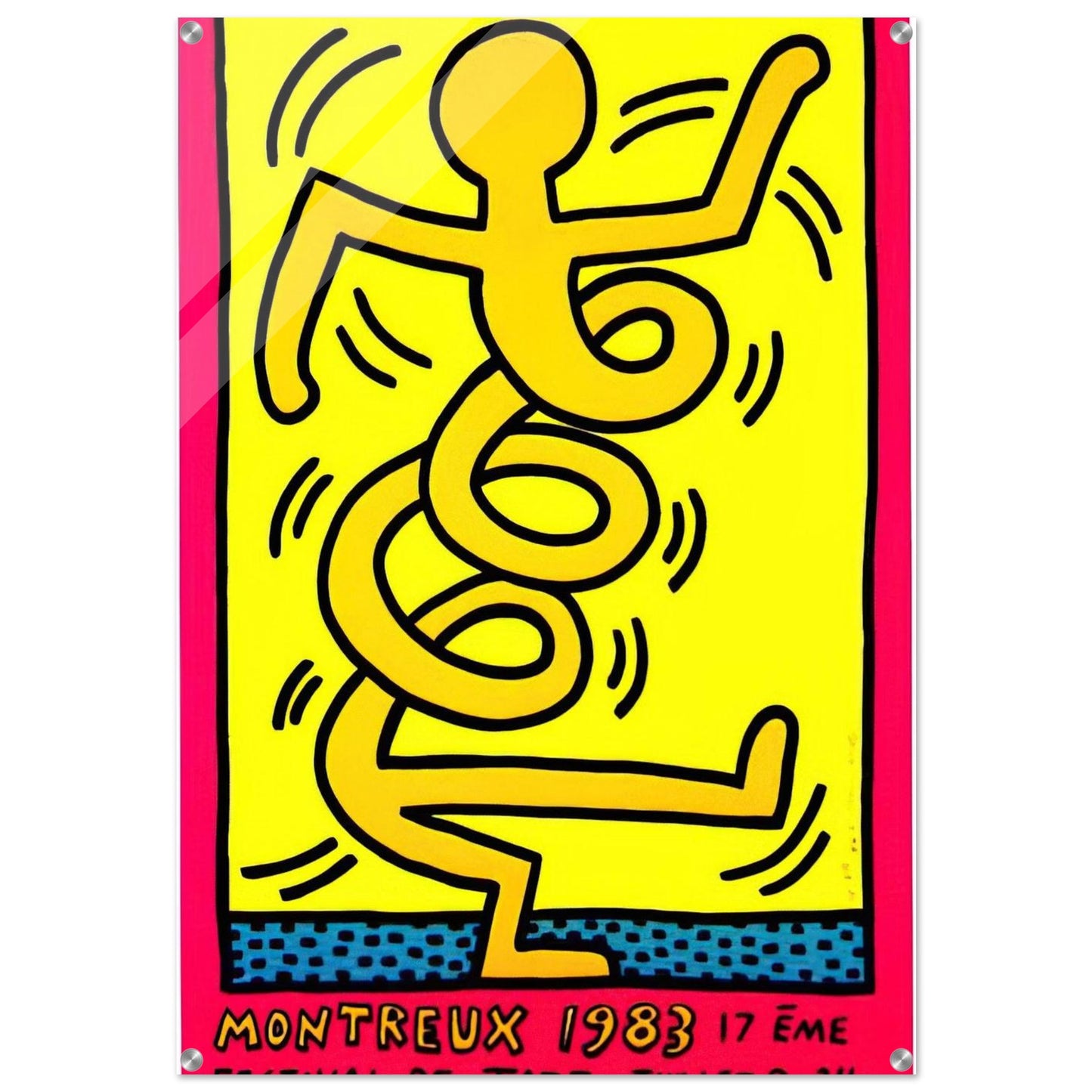 MONTREUX 1983 - Keith Haring Acrylic Print - 70x100 cm / 28x40″ inches | Keith Haring Wall Art | Keith Haring Prints