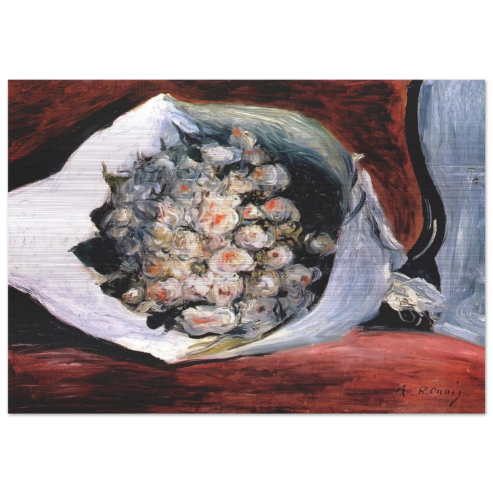 Bouquet in a theater box - Pierre-Auguste Renoir Brushed Aluminum Print - 70x100 cm / 28x40 inches | Pierre-Auguste Renoir Aluminum Print | Pierre-Auguste Renoir Prints
