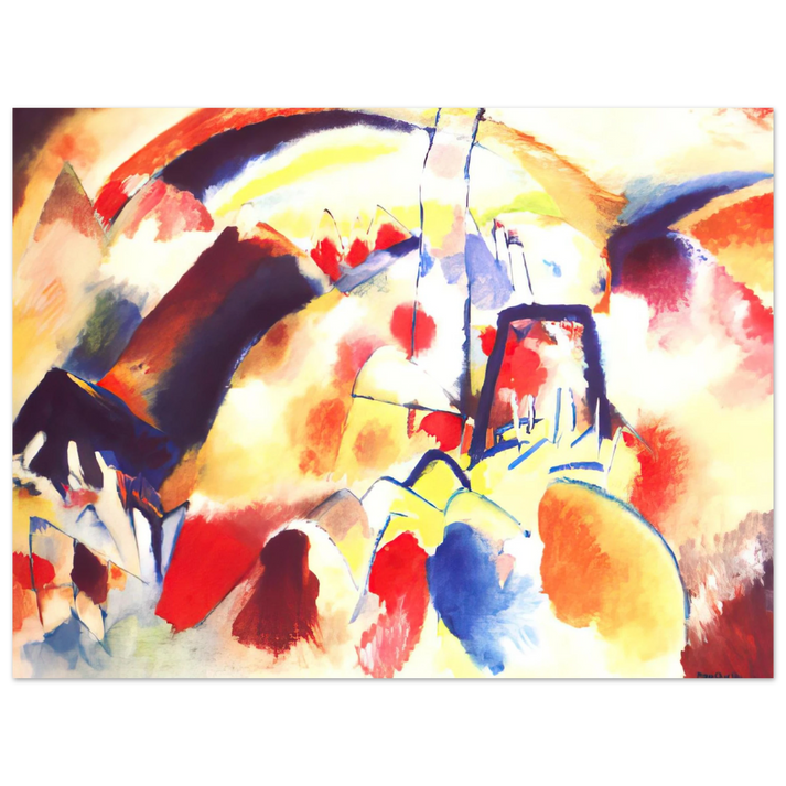 Wassily Kandinsky - LANDSCAPE WITH RED SPOTS 1913 75x100 cm / 30x40inches Fine Art Poster