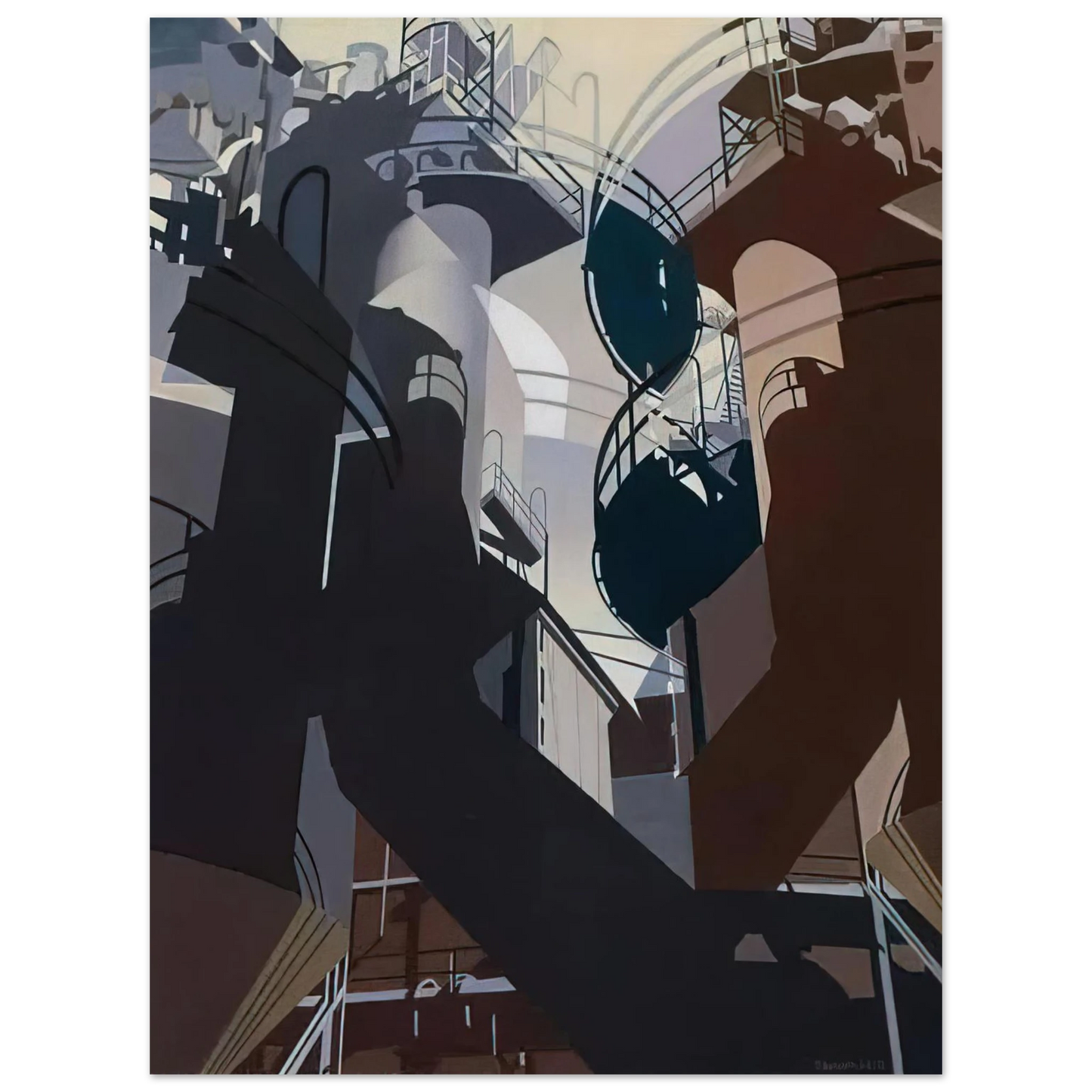 Charles Sheeler - Ore Into Iron - 1953 75x100 cm / 30x40inches Fine Art Poster