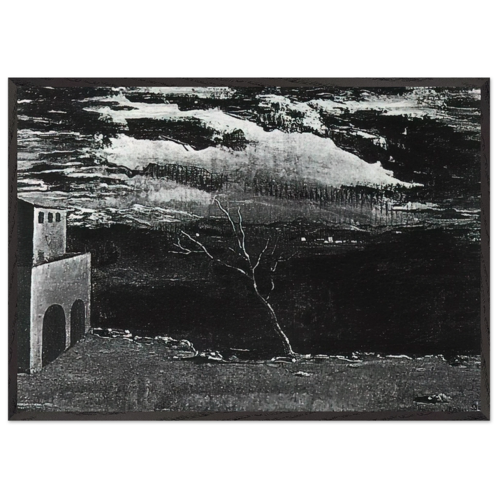 LANDSCAPE NEAR AMPURDAN - Salvador Dali 70x100 cm / 28x40 inches Framed Art Print – Black Wooden Frame