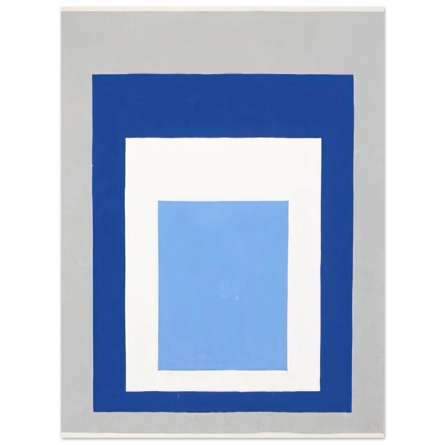 Josef Albers - HOMAGE TO THE SQUARE BLUE WHITE GREY 1951 75x100 cm / 30x40inches Fine Art Poster