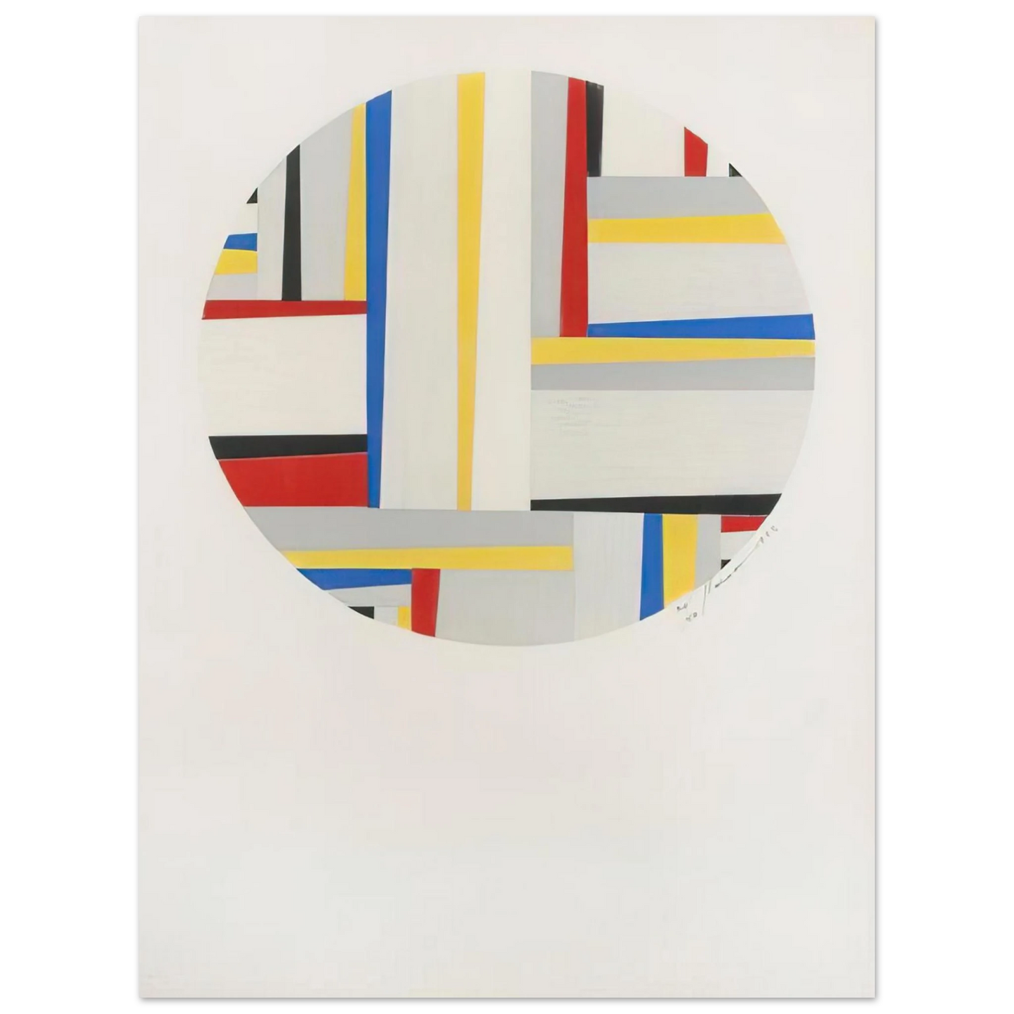 Fritz Glarner - Relational Painting, Tondo #49 - 1952 75x100 cm / 30x40inches Fine Art Poster