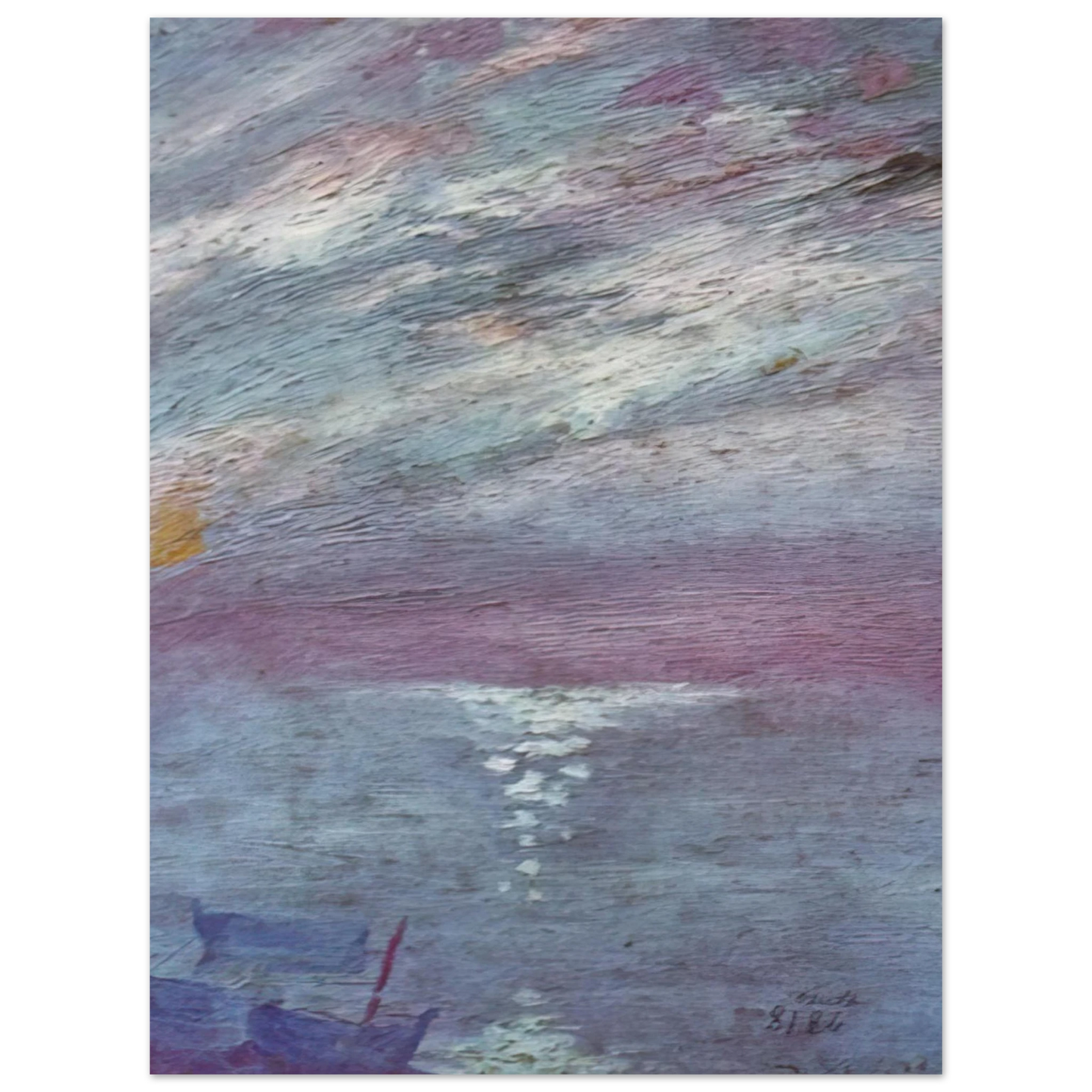 Salvador Dali - MOONLIGHT OVER THE BAY AT CADAQUES 75x100 cm / 30x40inches Fine Art Poster