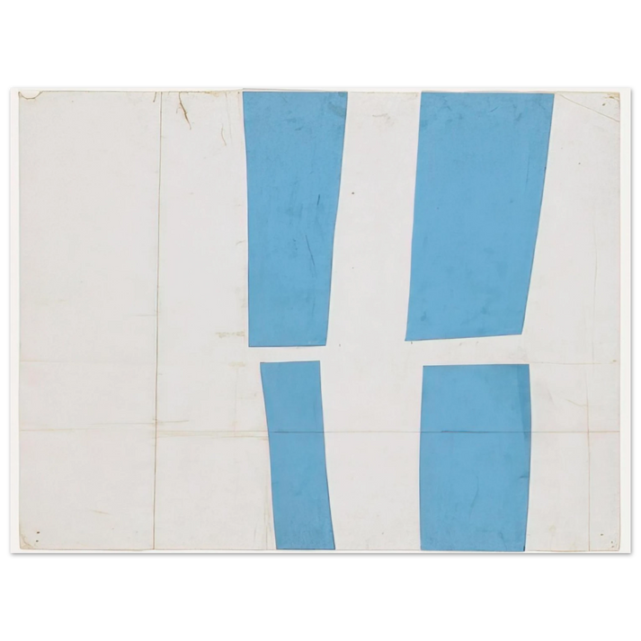 Ellsworth Kelly - Blue and White 75x100 cm / 30x40inches Fine Art Poster