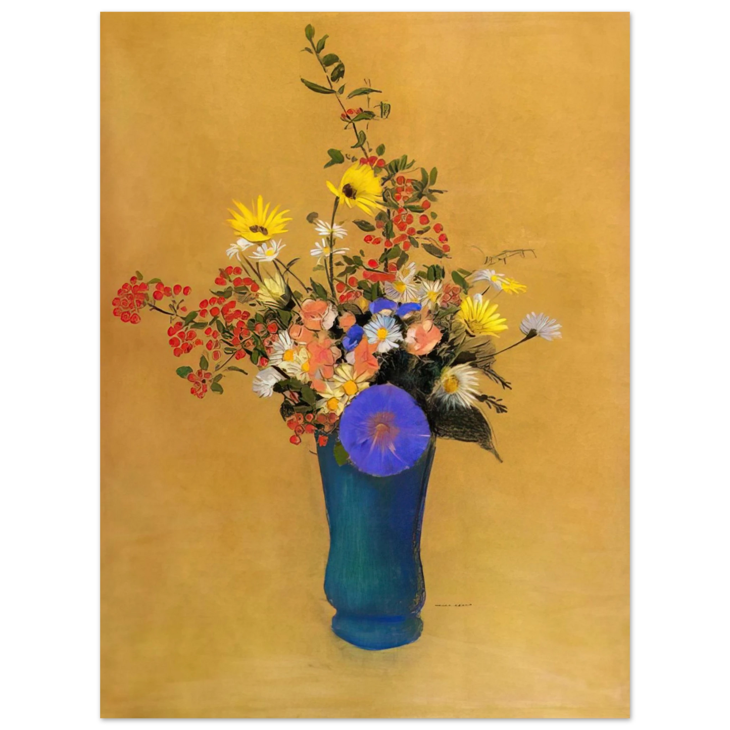 Odilon Redon - BOUQUET OF WILD FLOWERS 75x100 cm / 30x40inches Fine Art Poster