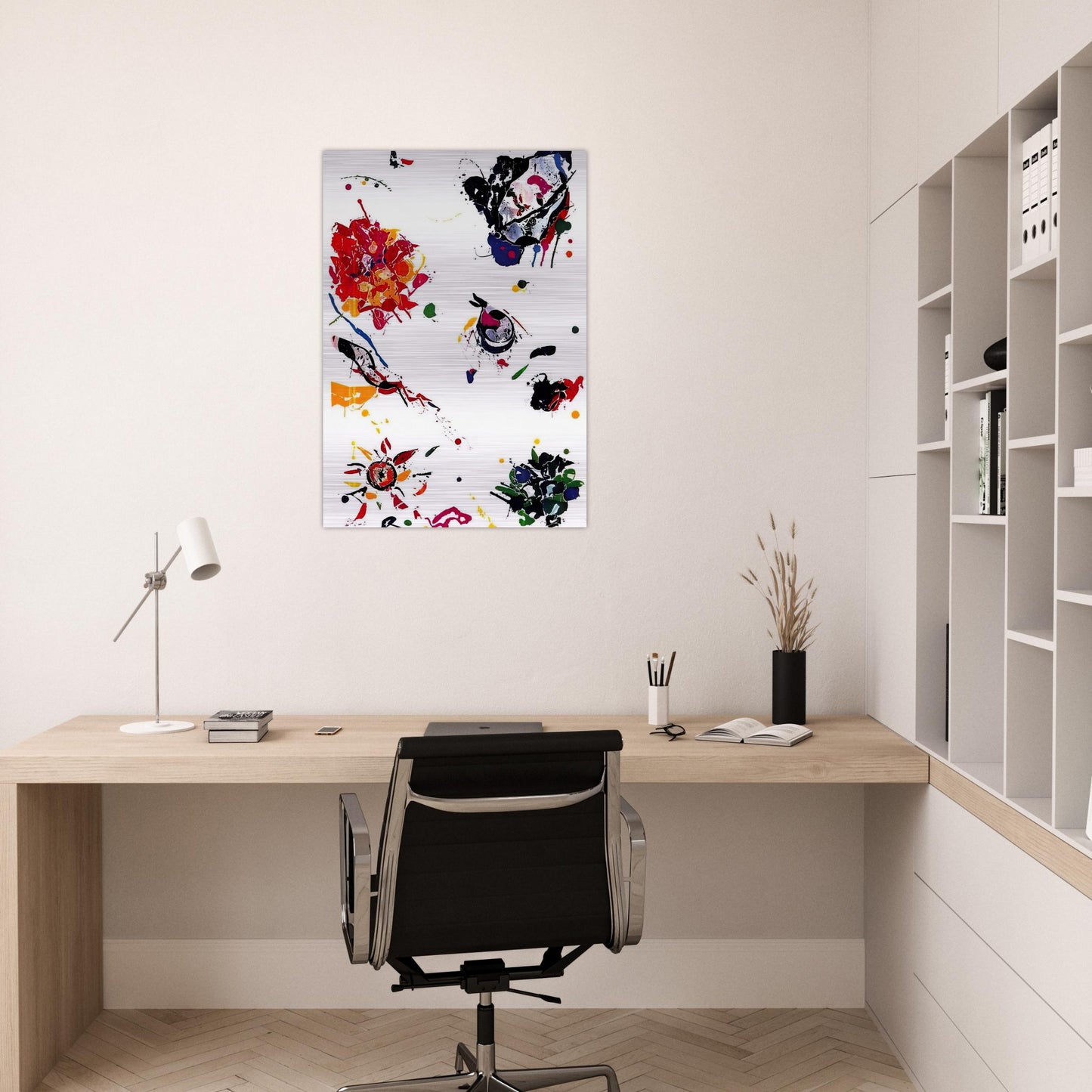 Untitled SFE-046 - Sam Francis Brushed Aluminum Print - 70x100 cm / 28x40 inches | Sam Francis Aluminum Print | Sam Francis Prints