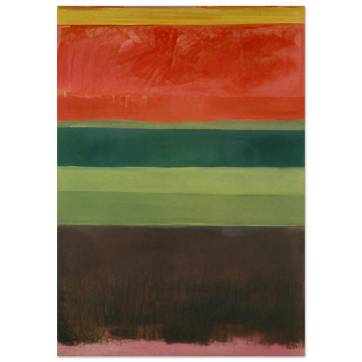 Mark Rothko - Untitled - 1949 Wall Art - 30x40 cm / 12x16 inches - Premium Wooden Framed Poster With Fine Art Paper - Black frame