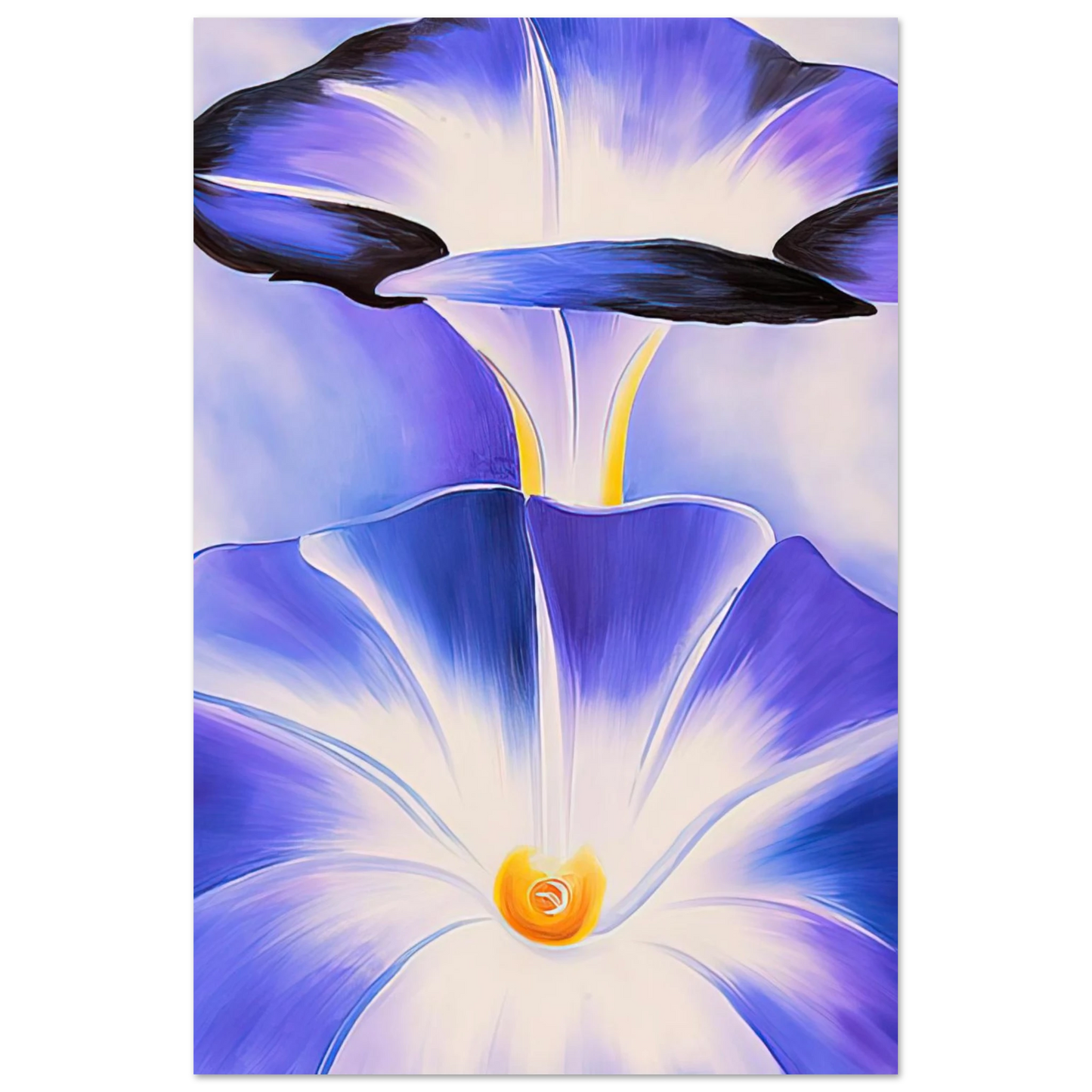Georgia O'Keeffe - Blue Morning Glories Fine Art Poster