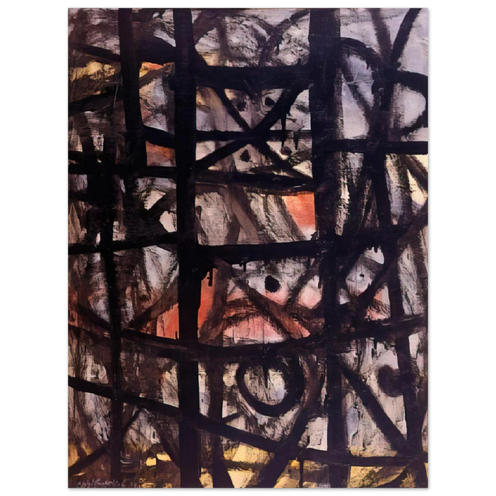 Adolph Gottlieb - The Cage - 1954 75x100 cm / 30x40inches Fine Art Poster