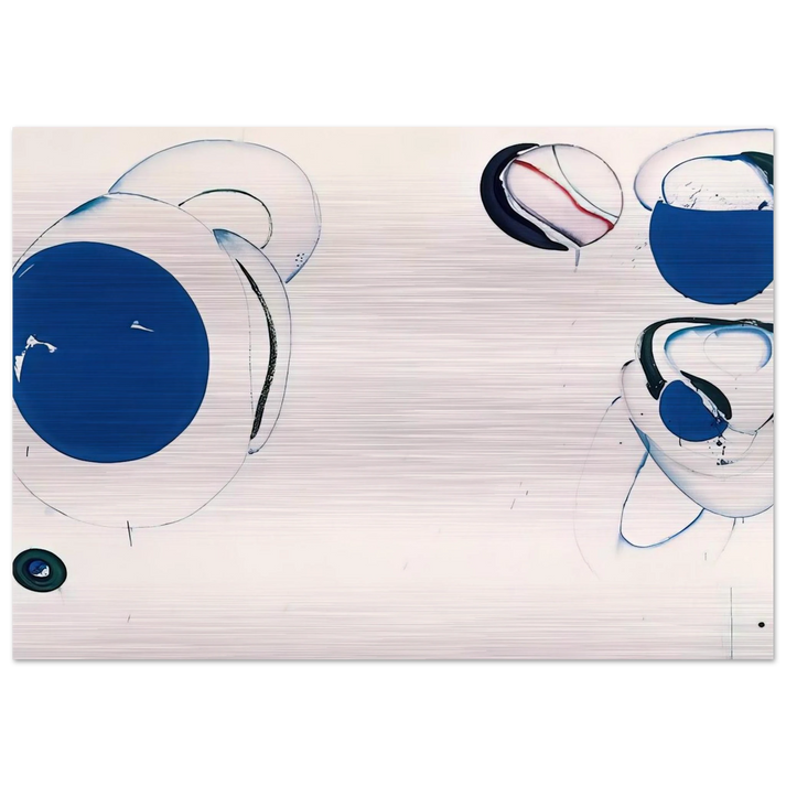 Blue Balls VIII - Sam Francis Brushed Aluminum Print - 70x100 cm / 28x40 inches | Sam Francis Aluminum Print | Sam Francis Prints