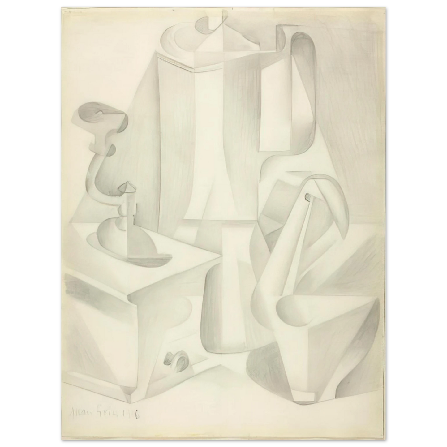 Juan Gris - STILL LIFE WITH COFFEE MILL 1916 75x100 cm / 30x40inches Fine Art Poster