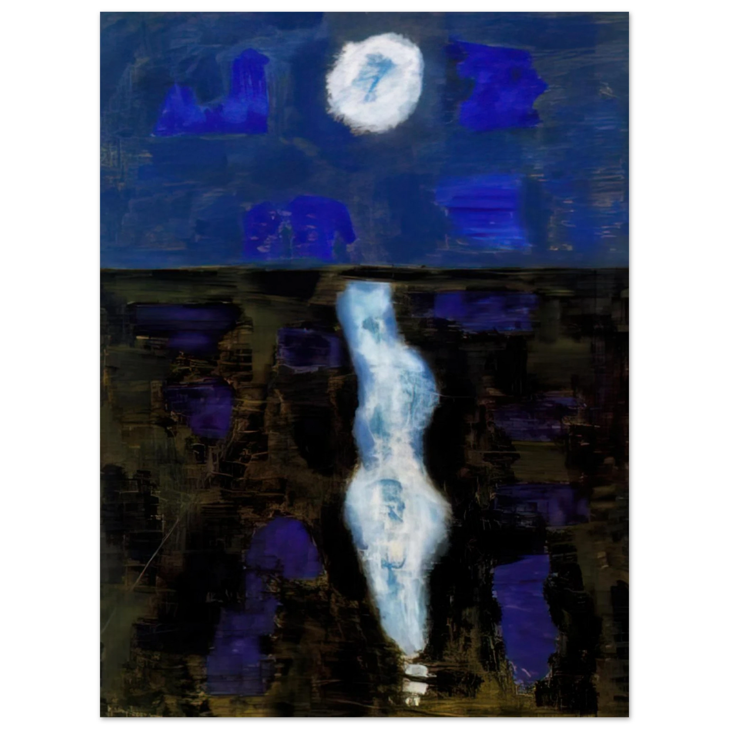 Milton Avery - White Moon - 1957 75x100 cm / 30x40inches Fine Art Poster