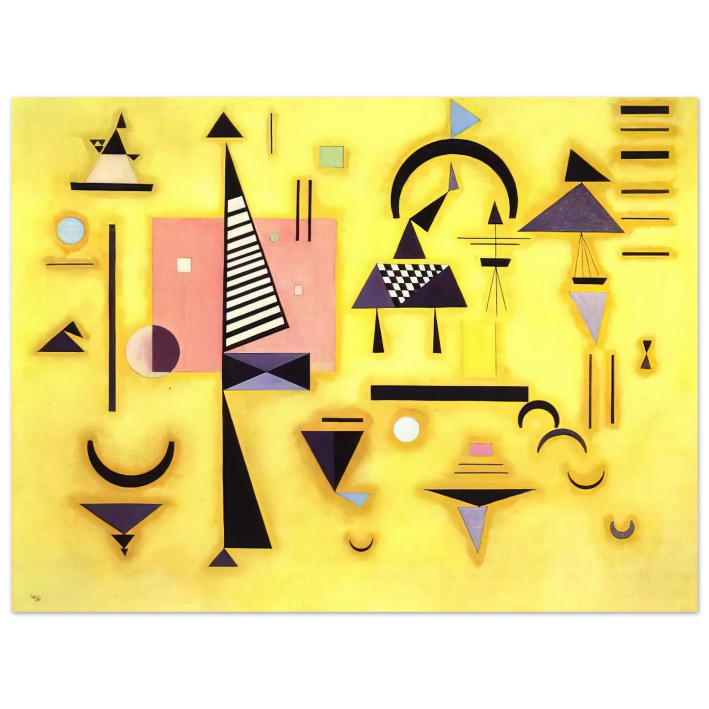 Wassily Kandinsky - DECISIVE PINK 1932 75x100 cm / 30x40inches Fine Art Poster